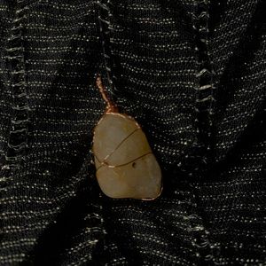 Quartz Wire wrapped, rock necklace.